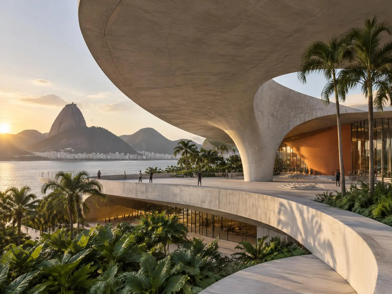 Estudo conceitual de arquitetura e paisagem